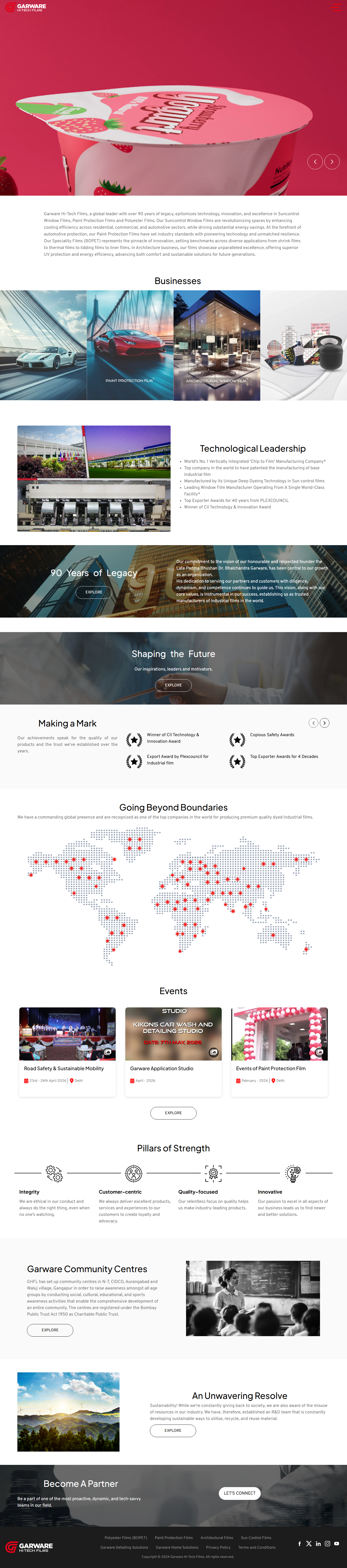 Garware Hi-Tech Films website